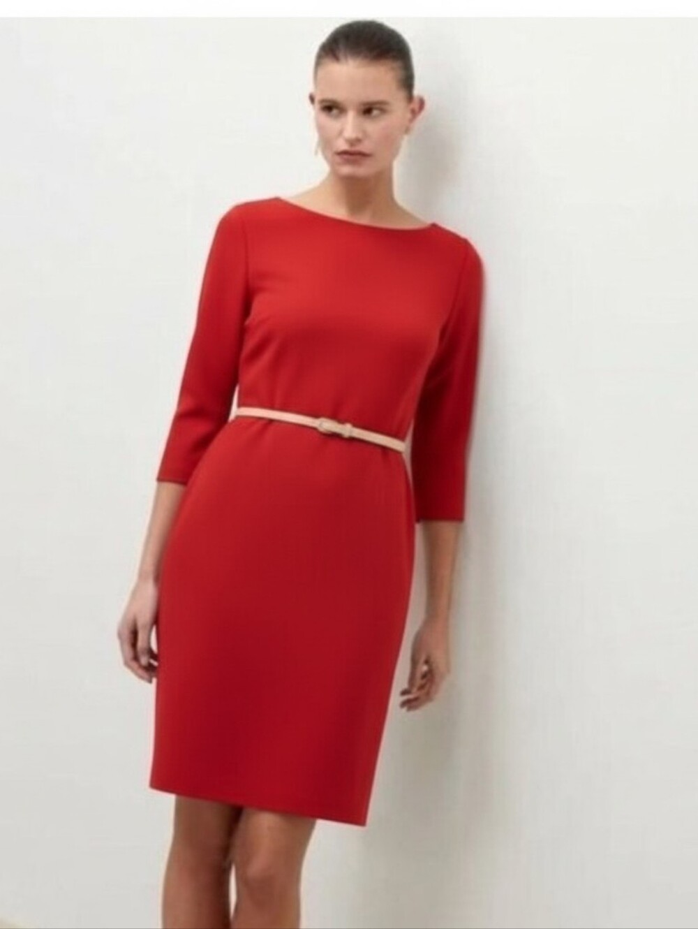 M.M.LaFleur Etsuko Dress Sheath inChili Flake 3/4 Sleeve Work Size 8